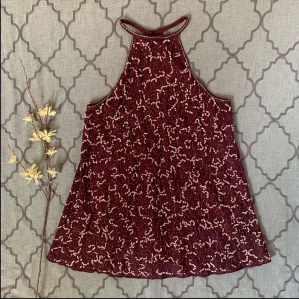 STUNNING RARE Free People Sassy Glam! Sequin Open Back Flying High Mini Dress - Picture 2 of 16